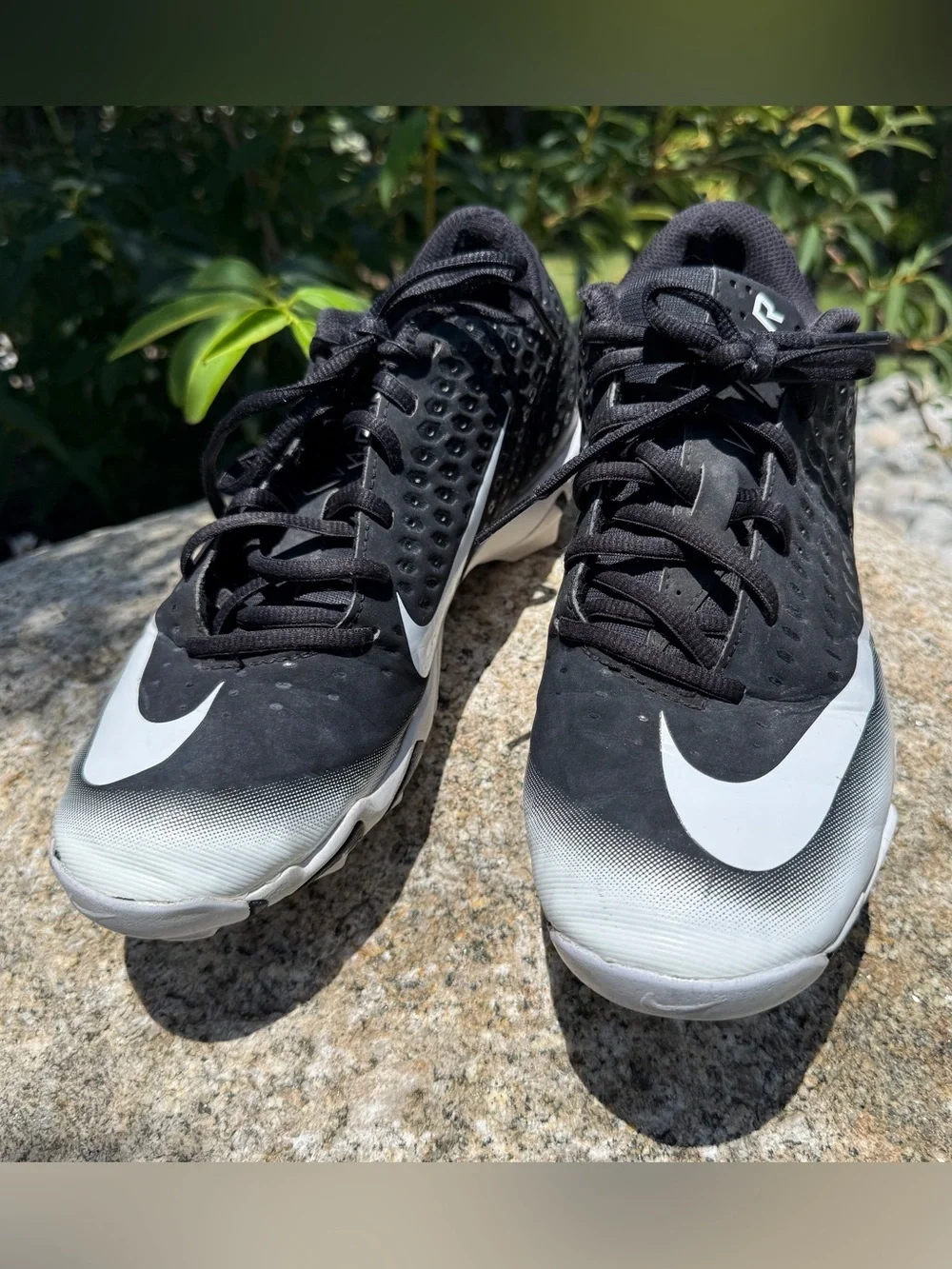 Nike Alpha Huarache Varsity Keystone Baseball Cleats Black White Mens 7 Athletic